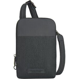 Women's Gray Heather Polyester Anti-Theft Metro Stadium Mini Imported Zipper